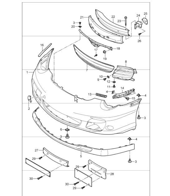 Diagram 802-00 Porsche 997 (911) MK1 2005-2008 Carrozzeria