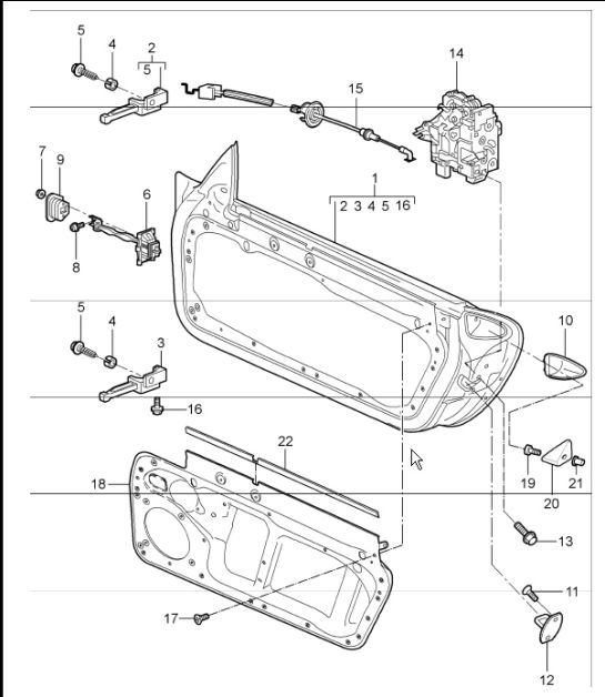Diagram 804-00 Porsche Cayman 987C/981C（2005-2016 年）  车身