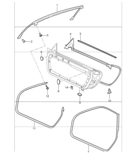 Diagram 804-10 Porsche 993 (911) C4 1994-97 Carrocería