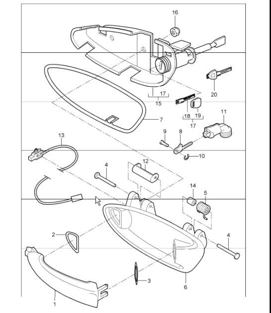 Diagram 804-20 Porsche 997 (911) MK1 2005-2008 Body