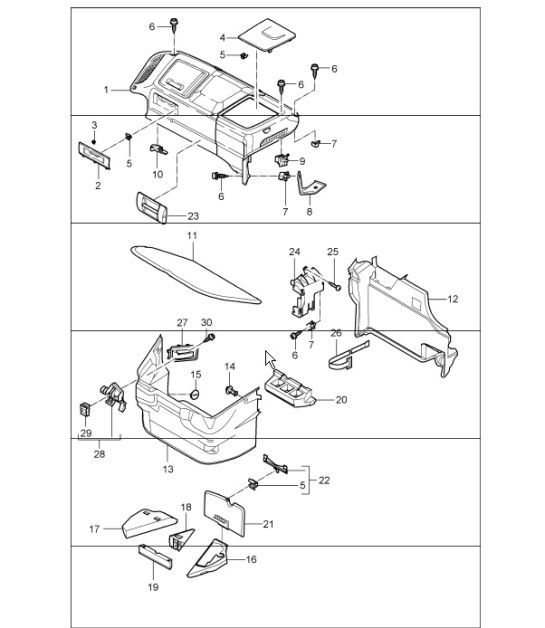 Diagram 807-01 Porsche 911 Turbo 3.0L 1975-77 Karosserie