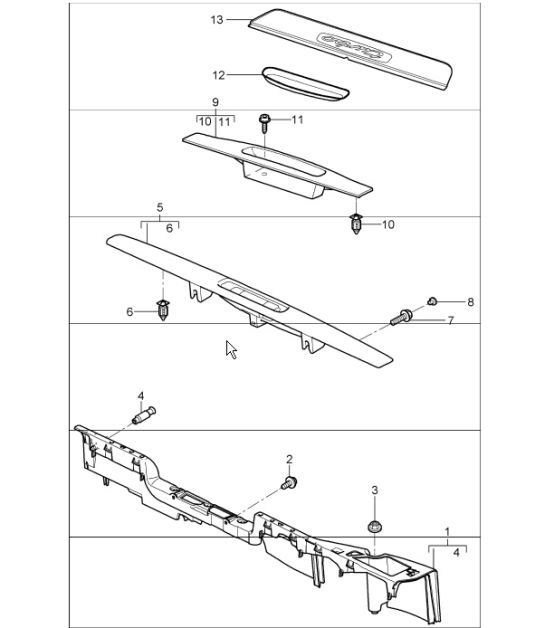 Diagram 807-03 Porsche 卡宴 S 4.5L V8 2003 年>>  车身