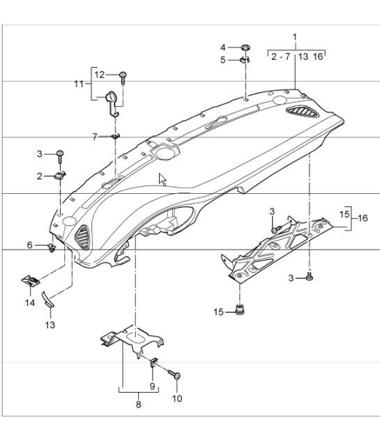 Diagram 809-00 Porsche 997 (911) MK1 2005-2008 Body