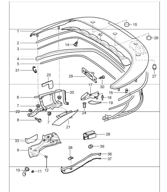 Diagram 811-13 Porsche 997 (911) MK1 2005-2008 Carrozzeria