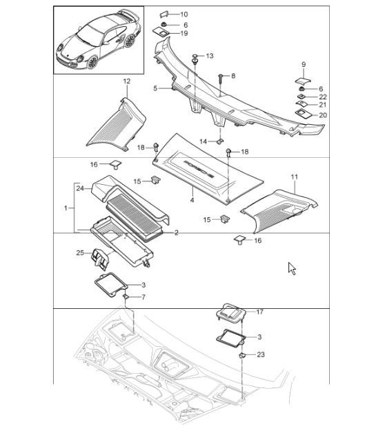Diagram 813-20 Porsche Cayenne Turbo / Turbo S 4.8L 2007>> Carrozzeria