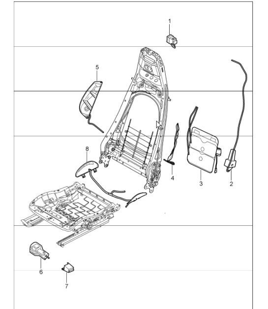 Diagram 817-43 Porsche 997 (911) MK1 2005-2008 Body