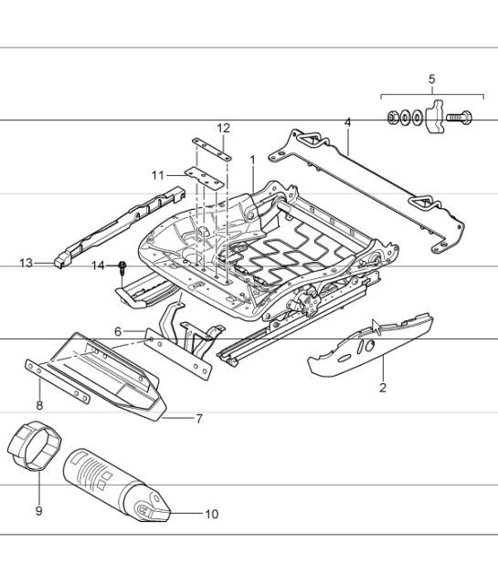 Diagram 817-50 Porsche Cayman S 3.4L 981 2013-16 Carrosserie