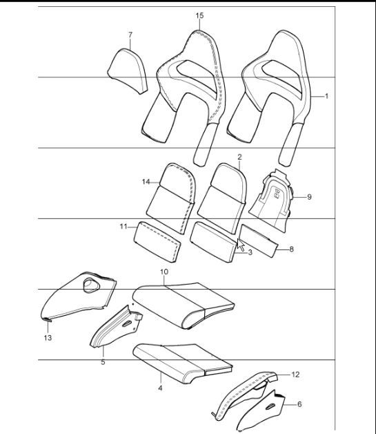 Diagram 817-64 Porsche 997 (911) MK1 2005-2008 Body