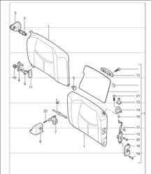 back seat backrest coupe 997.1 TURBO 2007-09