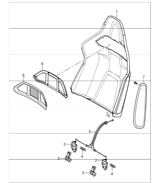 Diagram 817-91 Porsche 997 (911) MK1 2005-2008 Body