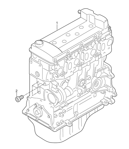 Diagram 101-02 Porsche Cayenne 9PA (955) 2003-2006 Engine