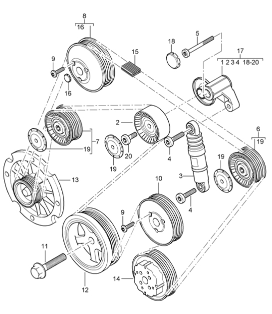 Diagram 101-10 Porsche Cayenne 3.6L 2007>> Motor