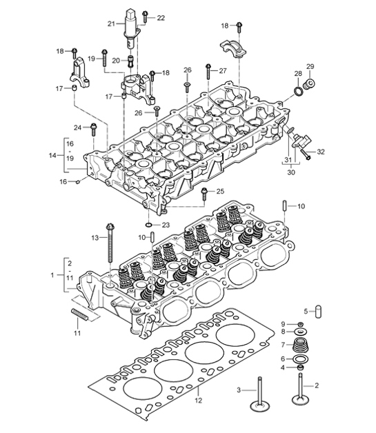 Diagram 103-00 Porsche Cayenne E-Hybrid V6 3.0L 470CV 
