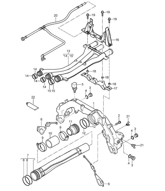 Diagram 105-05 Porsche Cayenne MK1 (955) 2003-2006 Motor