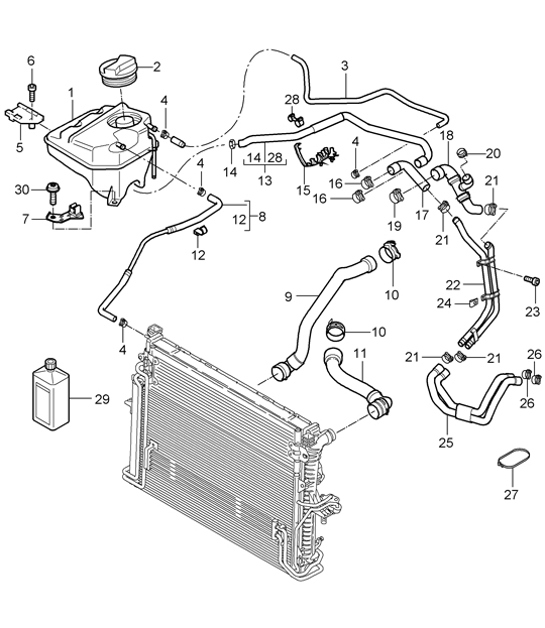 Diagram 105-25 Porsche Panamera 2.9L V6 
