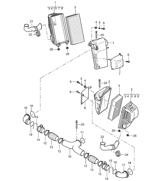 Diagram 106-00 Porsche Cayman 718 2.0L Manual (300Bhp) Motor