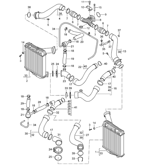 Diagram 107-20 Porsche 968 涡轮增压 S 3.0L 1993-94 引擎