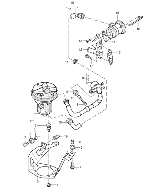 Diagram 108-03 Porsche Cayman GT4 RS Clubsport 2020-2024 Moteur