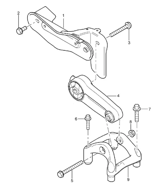 Diagram 109-00 Porsche Cayman GT4 3.8L 2015-16 Motore