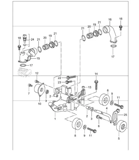 Diagram 101-15 Porsche Cayenne S E-Hybrid V6 3.0L 519 PS 