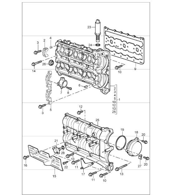 Diagram 103-10 Porsche Panamera S V8 4.8L Engine