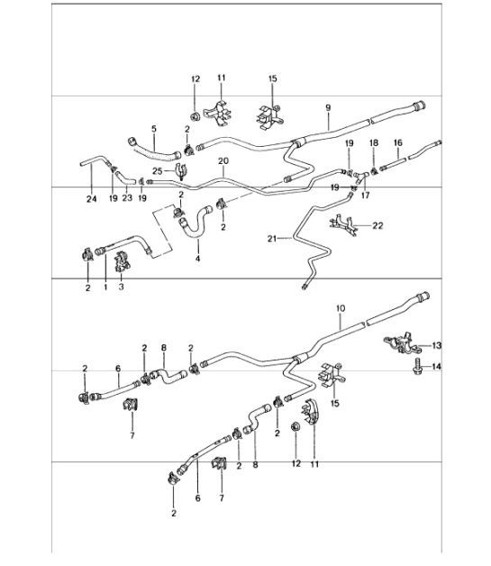 Diagram 105-10 Porsche Boxster 986/987/981 (1997-2016) Moteur