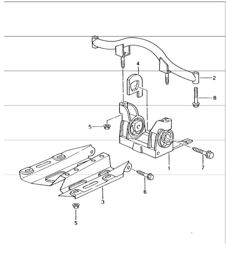 transmission suspension for 996 GT3-1 G96.90 2000-01, 996 GT3-1 G96.93 2001 and 996 GT3-1 G96.96 2004-05 transmission suspension for 996 GT3-1 G96.90 2000-01, 996 GT3-1 G96.93 2001 and 996 GT3-1 G96.96 2004-05