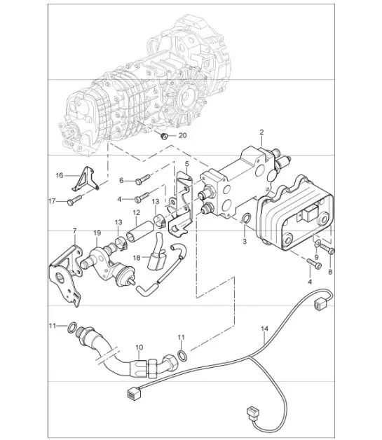 Diagram 307-00 Porsche Panamera Turbo V8 Executive Übertragung