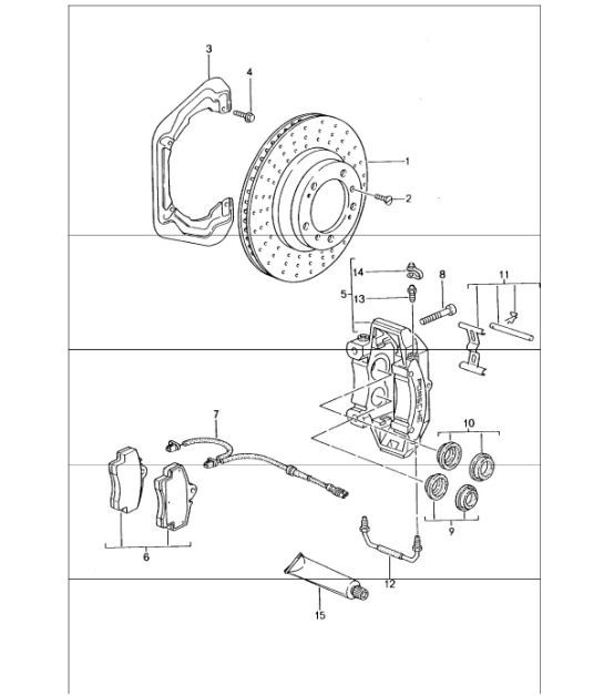Diagram 603-00 Porsche 997 MKII Turbo 2009>> Ruote, freni