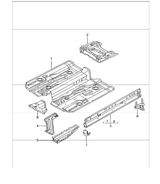 Diagram 801-20 Porsche Cayman 2.7L 987C 2006-08 Carrosserie