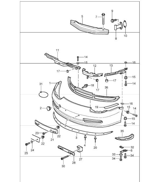 Diagram 802-00 Porsche Cayenne S 4.5L V8 2003>> Carrozzeria