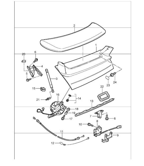 Diagram 803-06 Porsche 991 Carrera C4 3.4L（350马力）  车身