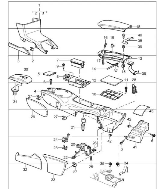 Diagram 809-20 Porsche Cayenne MK2 (957) 2007-2010 Carrocería