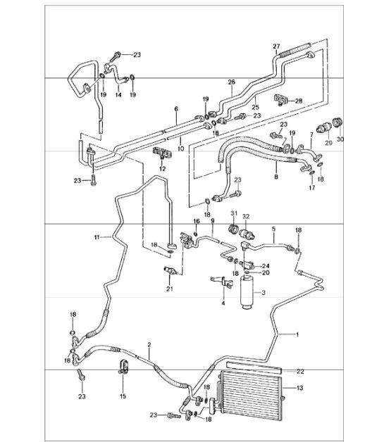 Diagram 813-25 Porsche 996 C2 3.4L 1997-08/01 Karosserie
