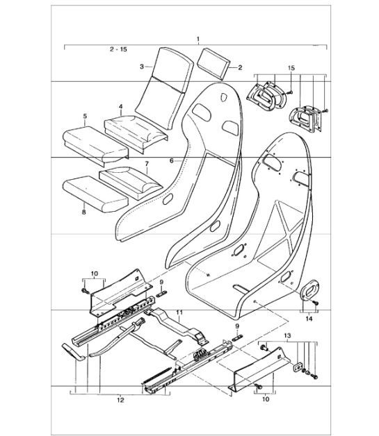 Diagram 817-90 Porsche 996 (911) (1997-2005) Carrosserie