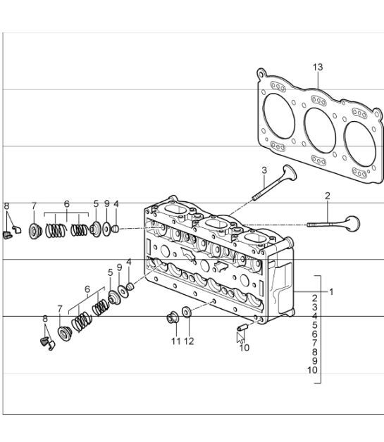 Diagram 103-00 Porsche Panamera Turbo V8 4.8L Engine