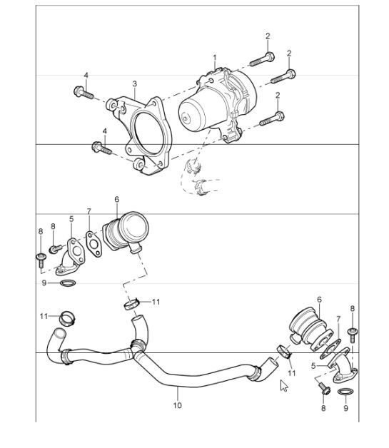 Diagram 108-05 Porsche 997 MKII GT2 RS 2011>> Engine