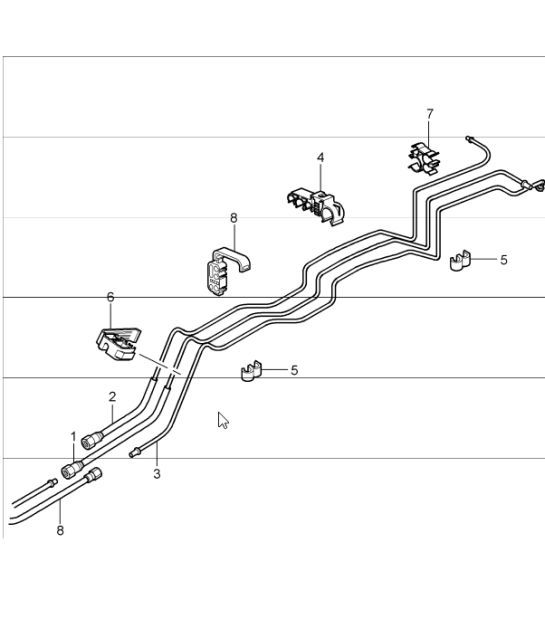 Diagram 201-10 Porsche 997 (911) MK1 2005-2008 Fuel System, Exhaust System