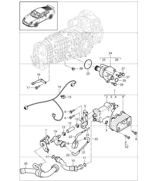 Diagram 307-01 Porsche Cayenne 3.2L V6 2003>> Transmission
