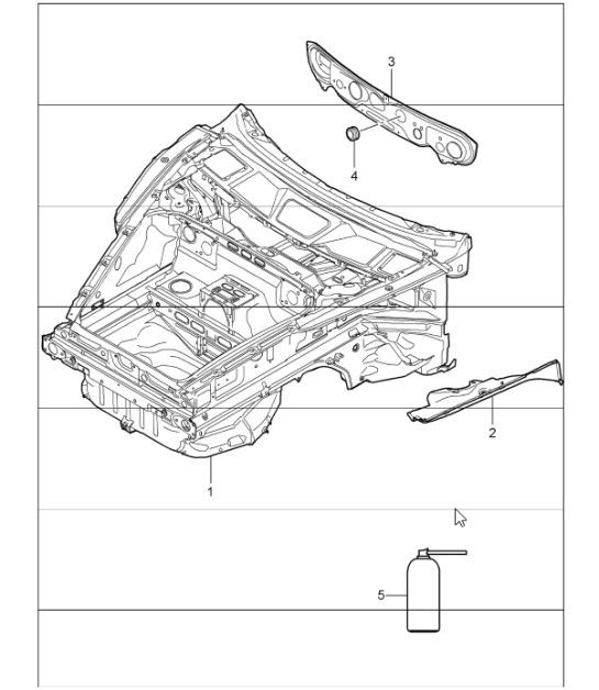 Diagram 801-05 Porsche Cayman S 3.4L 987C 2005-08 Carrozzeria