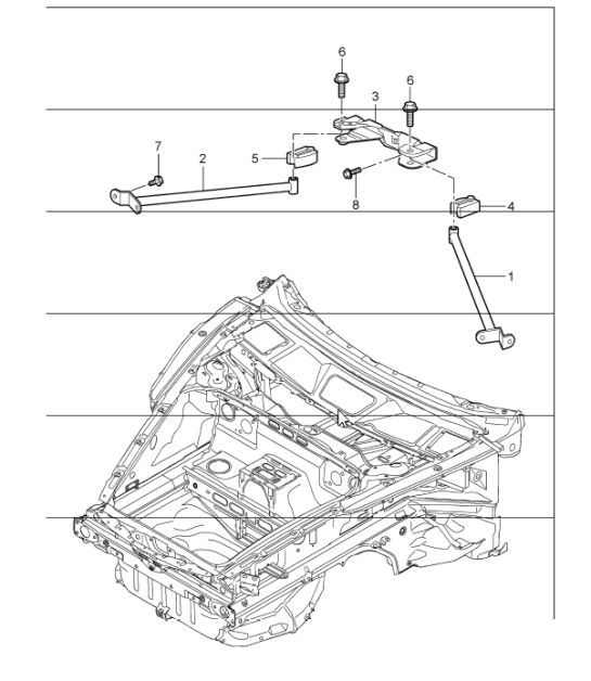 Diagram 801-15 Porsche 991 Cabriolet 4 3.0L (370 Bhp) Carrozzeria