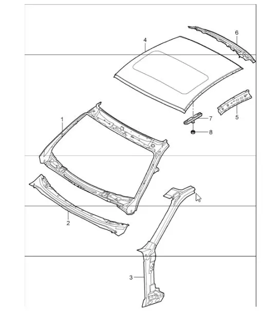Diagram 801-45 Porsche 997 MKII GT2 RS 2011>> Carrosserie