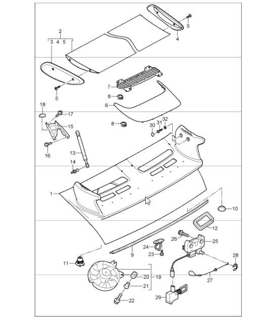 Diagram 803-06 Porsche Cayenne Turbo S V8 4.8L Benzina 550CV Carrozzeria