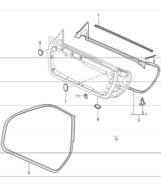 Diagram 804-10 Porsche Panamera S V6 Turbo 3.0L 2WD Executive Carrosserie