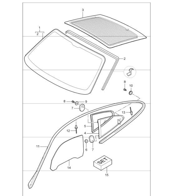 Diagram 805-00 Porsche Panamera Turbo V8 4.8L  车身