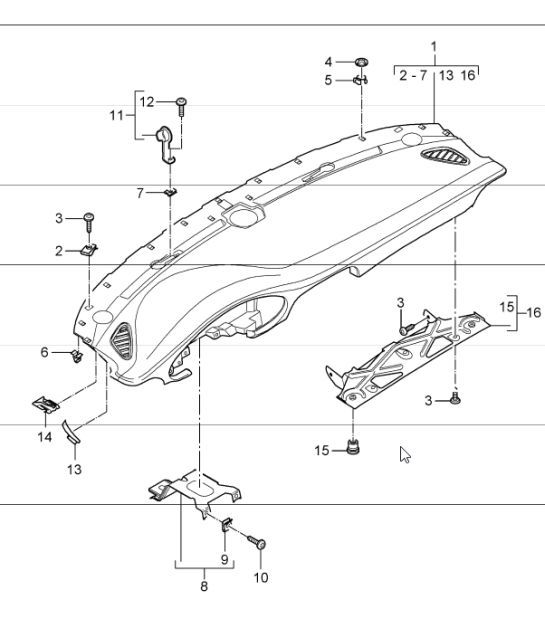 Diagram 809-00 Porsche 997 (911) MK1 2005-2008 Body