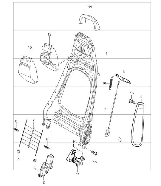 Diagram 817-40 Porsche 997 (911) MK1 2005-2008 Body