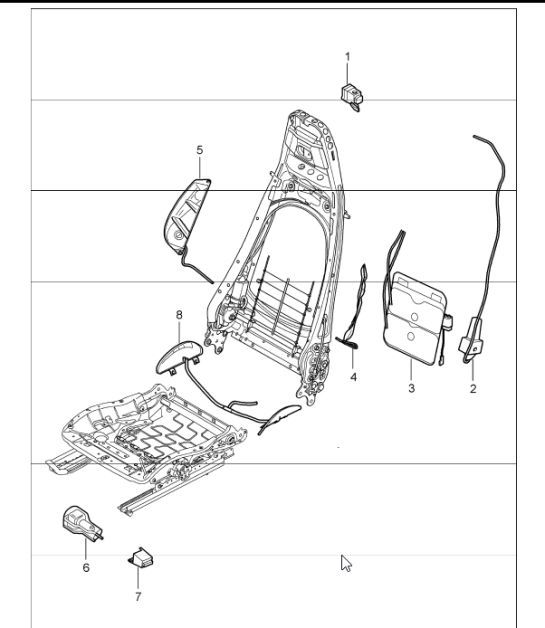 Diagram 817-43 Porsche 997 (911) MK1 2005-2008 Body
