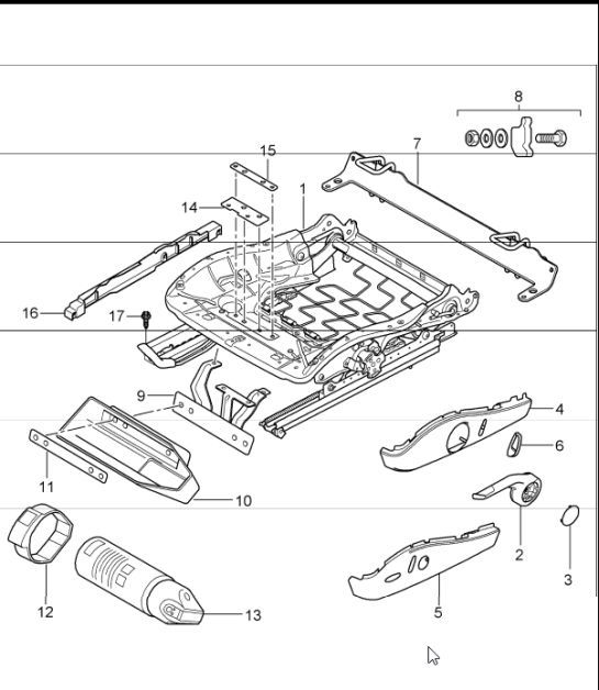 Diagram 817-45 Porsche Panamera 4S V6 Turbo 3.0L 4WD Executive Carrosserie