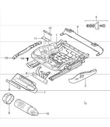 seat adjuster, sports seat, elect. vertical adjustment 997 GT3 2007-11 seat adjuster, sports seat, elect. vertical adjustment 997 GT3 2007-11